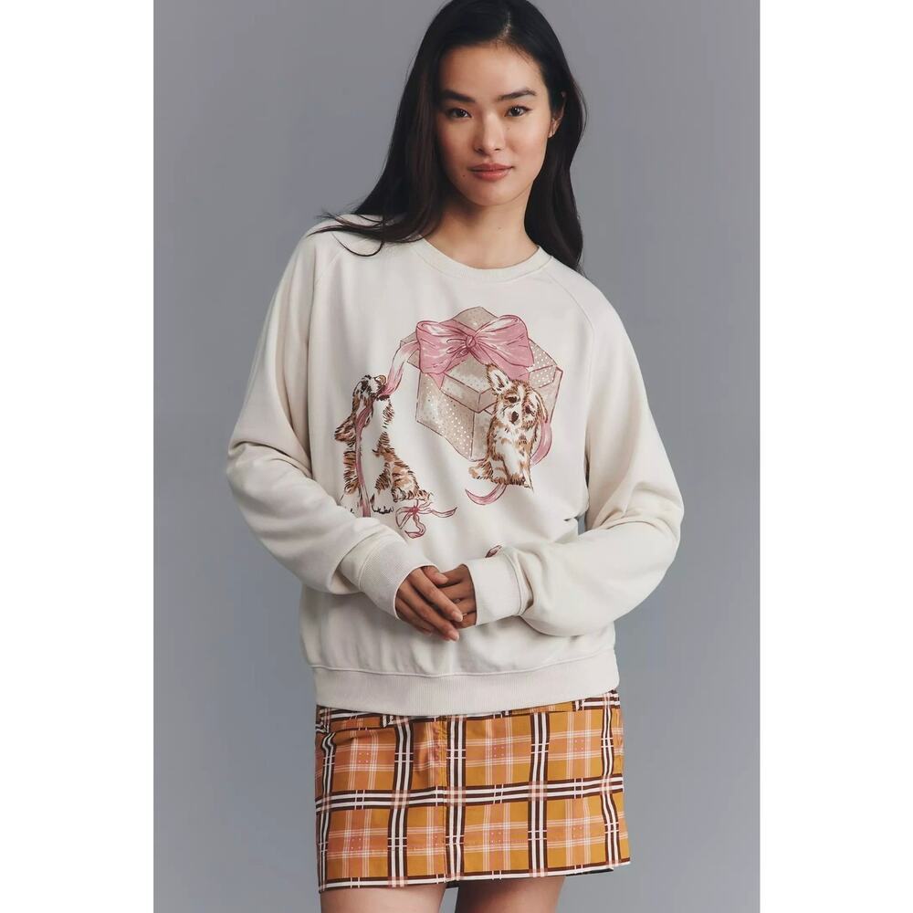 NWT Maeve Animal Friends Crew-Neck Sweatshirt. Size XL. Retails $88